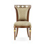 Sokol Medium Walnut Side Chair Upholstered in COM None distressing