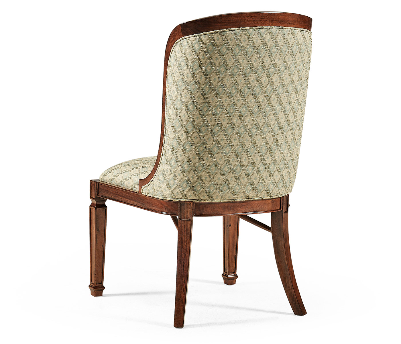 Medium Walnut Side chair uphosltered in COM None distressing