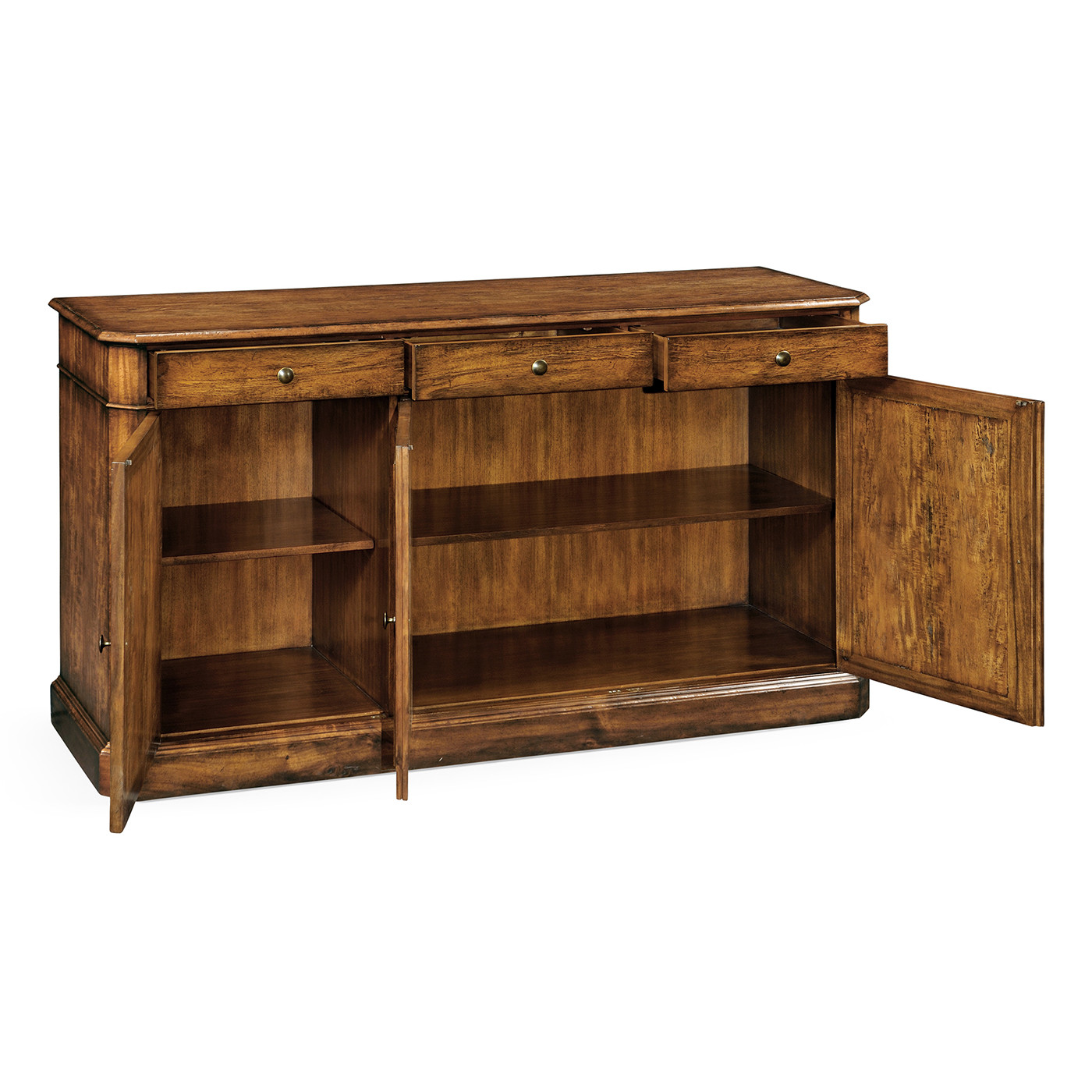 Country Walnut Three Door Sideboard 69