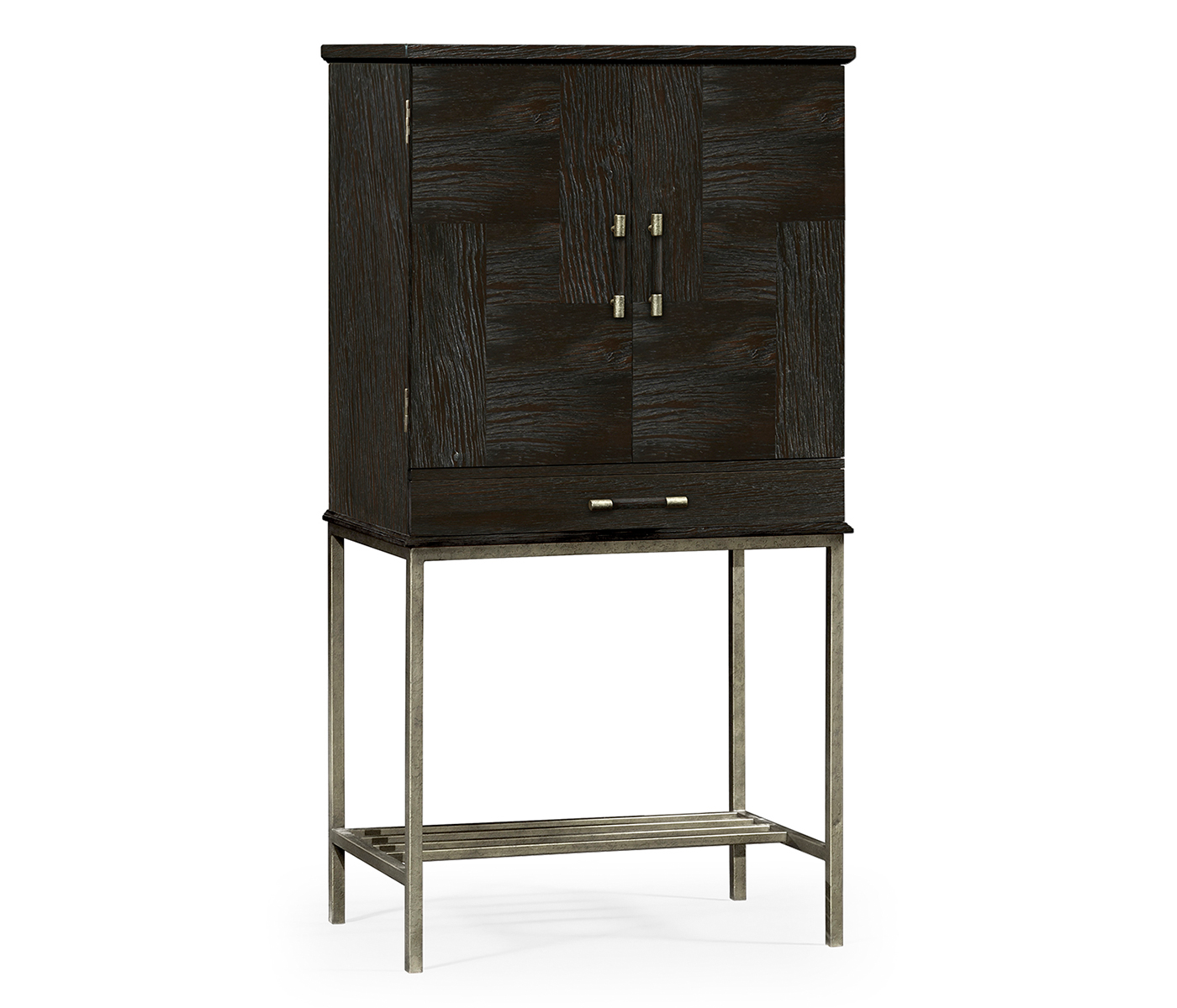 Dark Ale Drinks Cabinet with Iron Base