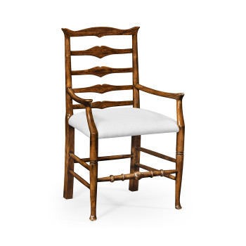 Casual Ladder Back Arm Chair