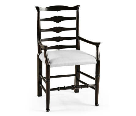 Casual Ladder Back Arm Chair