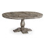 Circular Extending Dining Table in Antique Dark Grey 55