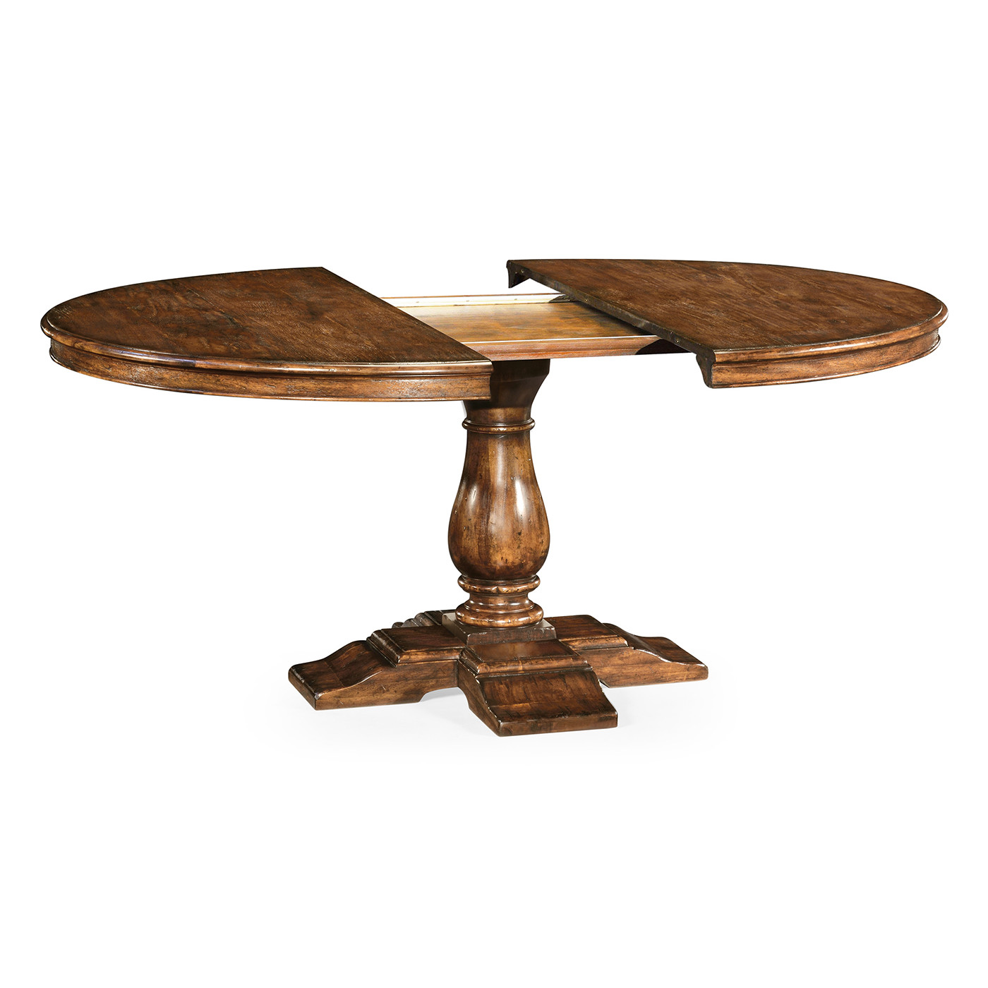 Circular Extending Dining Table in Country Walnut 55