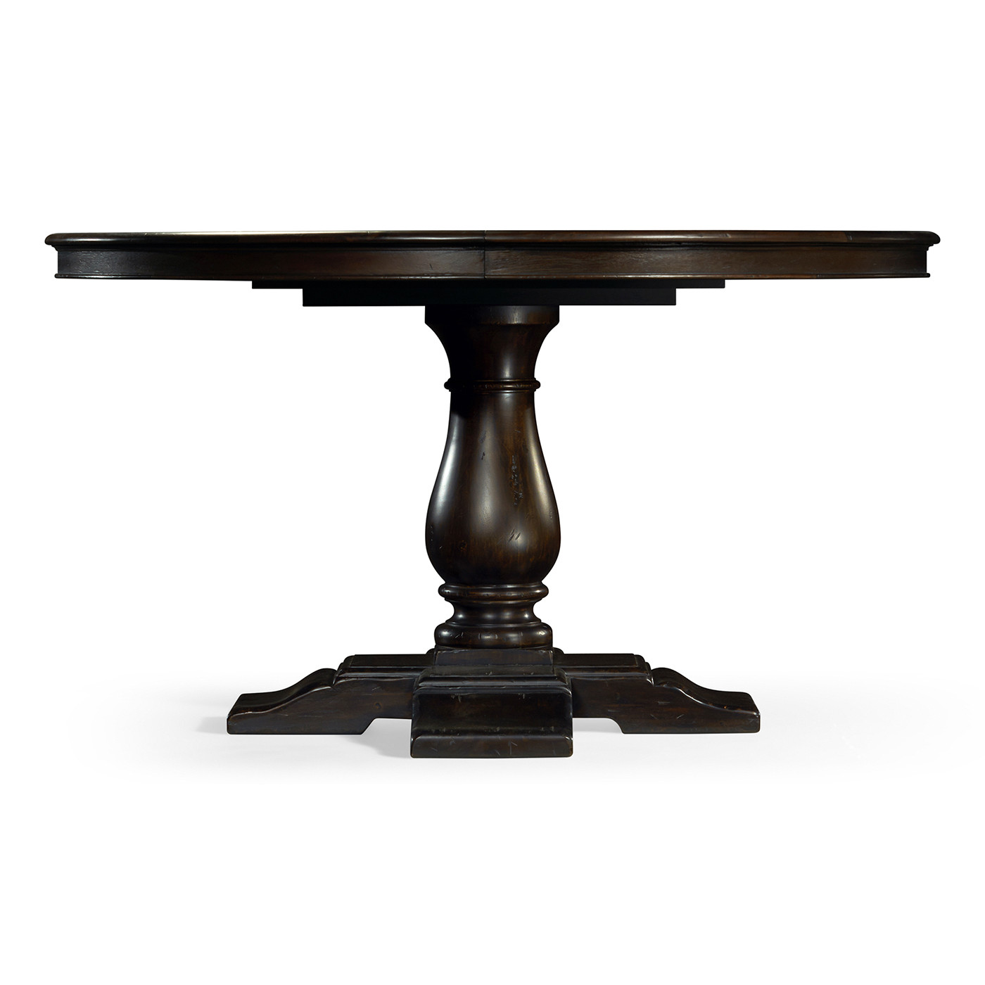 Circular Dark Ale Extending Dining Table 55