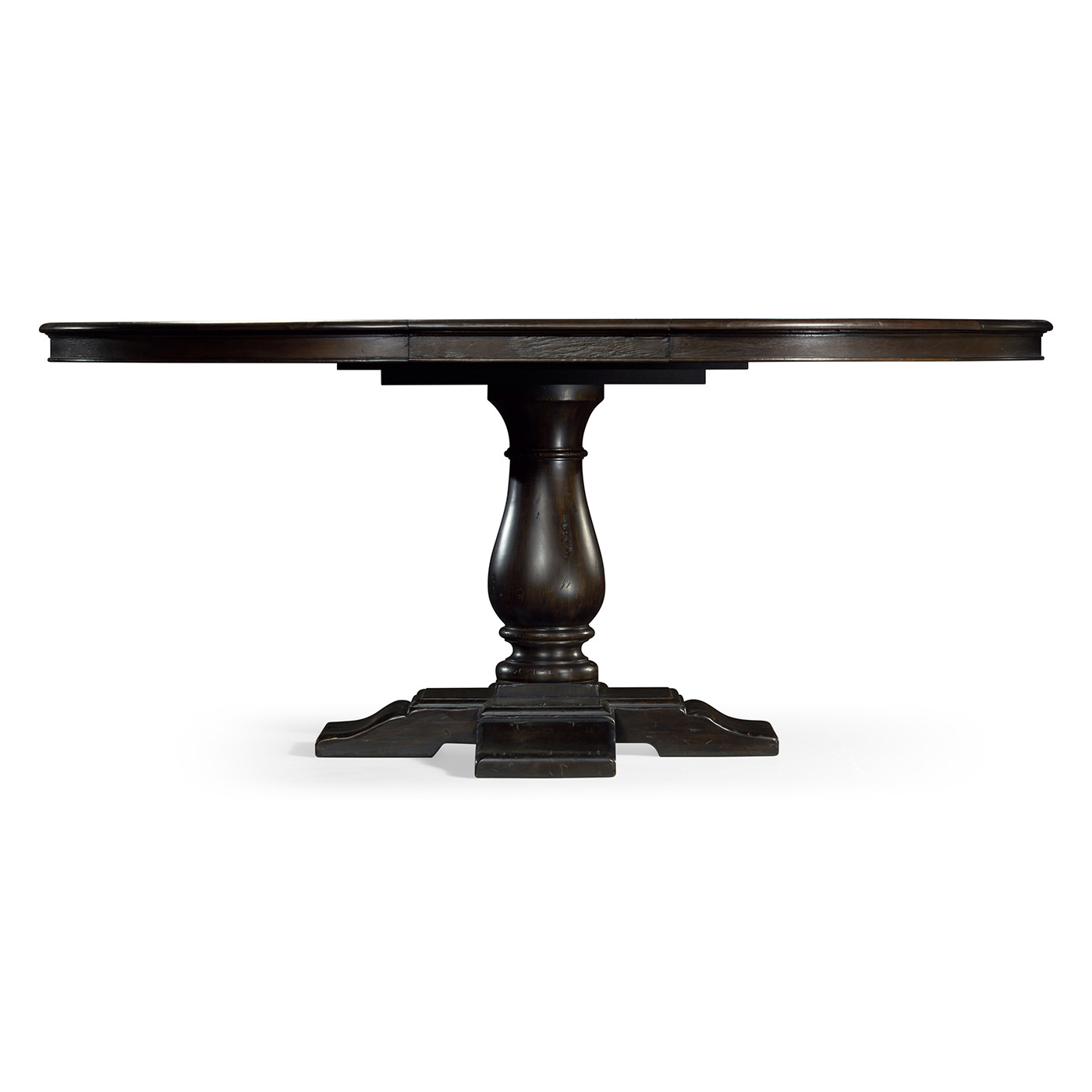 Circular Dark Ale Extending Dining Table 55