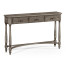 Antique Dark Grey Three Drawer Large Console Table