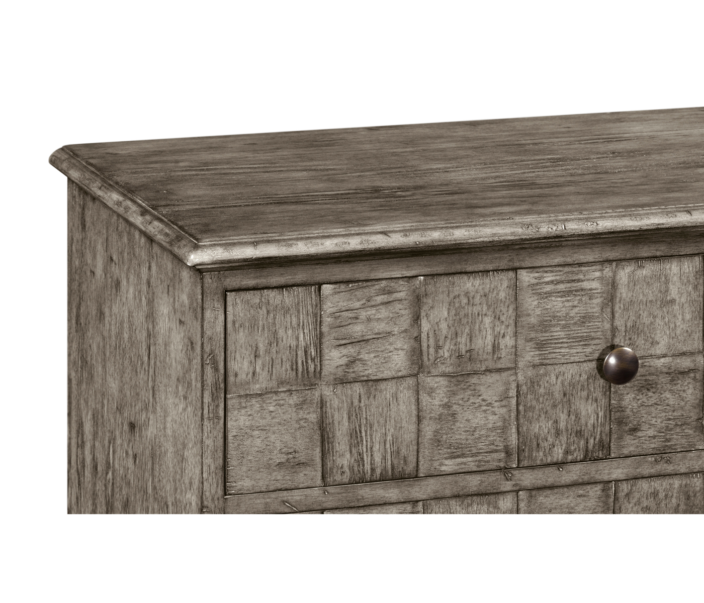 Antique Dark Grey Small Chest of Drawers