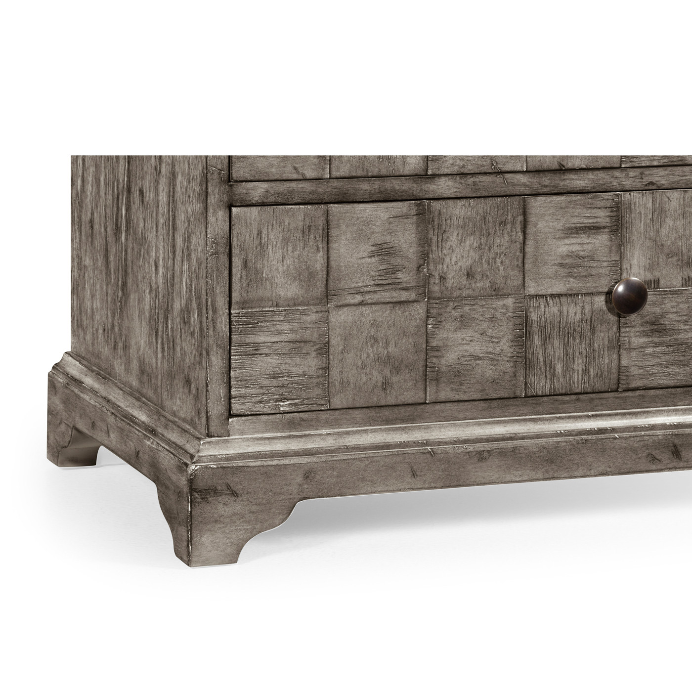 Antique Dark Grey Small Chest of Drawers