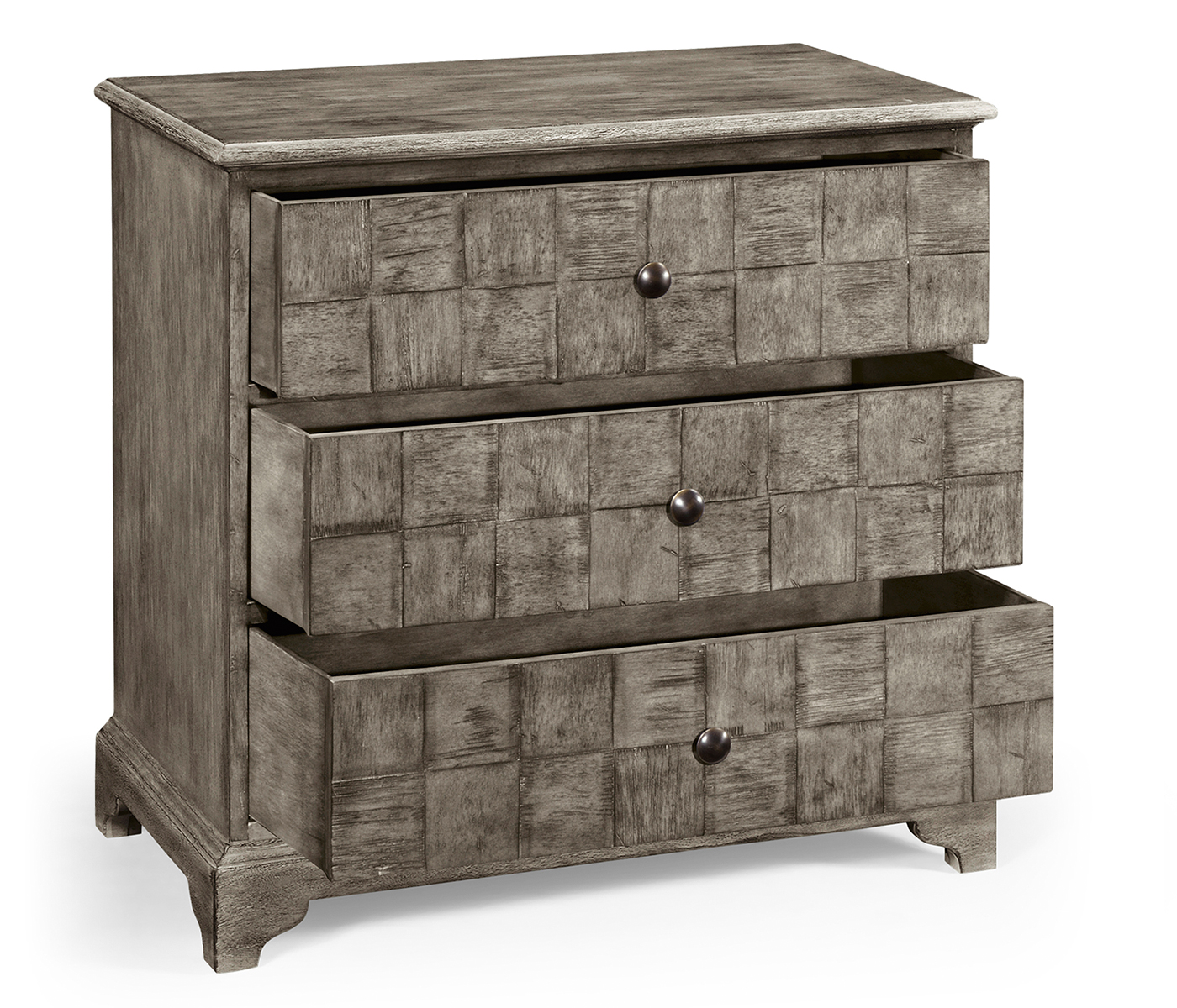 Antique Dark Grey Small Chest of Drawers