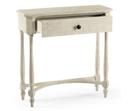 Whitewash Driftwood Small Console Table with Drawer
