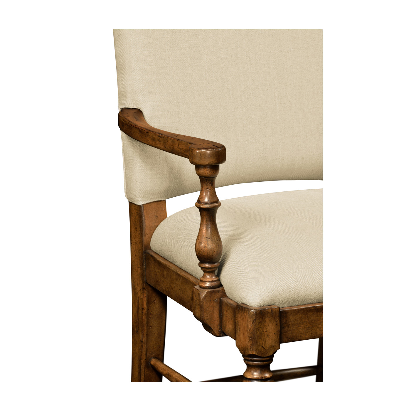 Casual Upholstered Dining Arm Chair