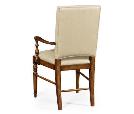 Casual Upholstered Dining Arm Chair