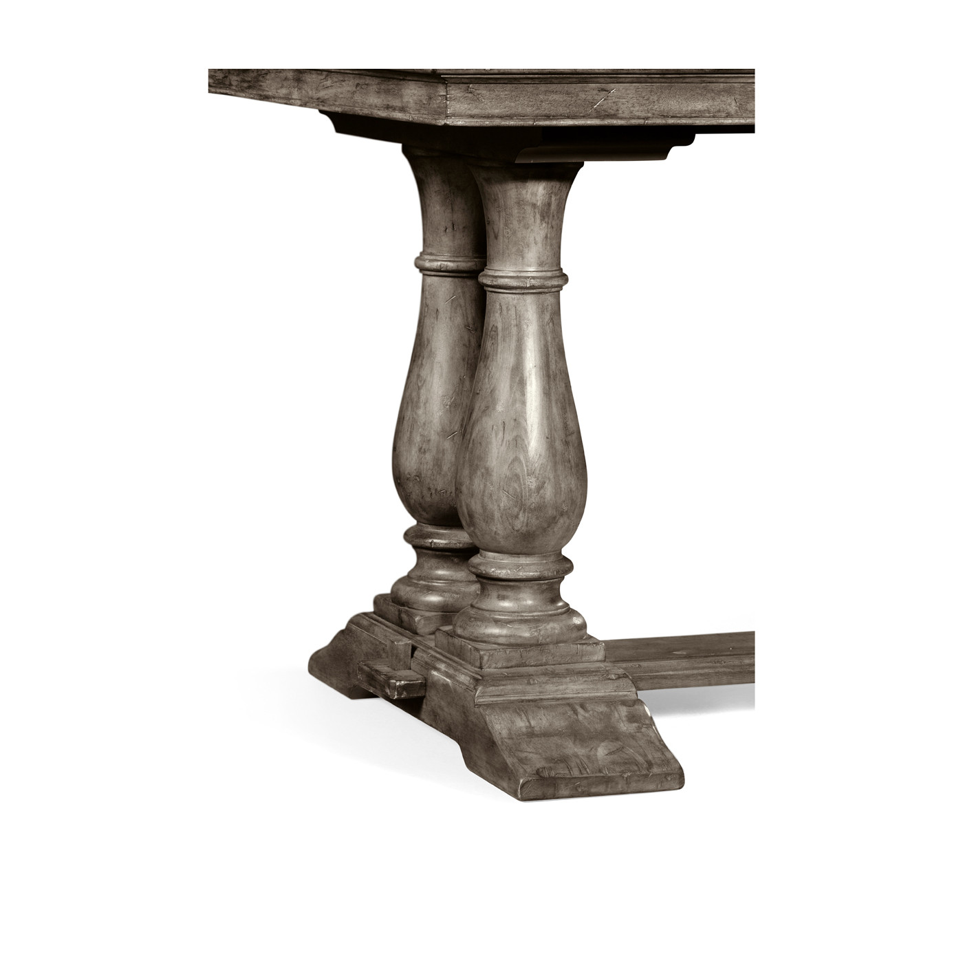 Antique Dark Grey Rectangular Extending Dining Table 71