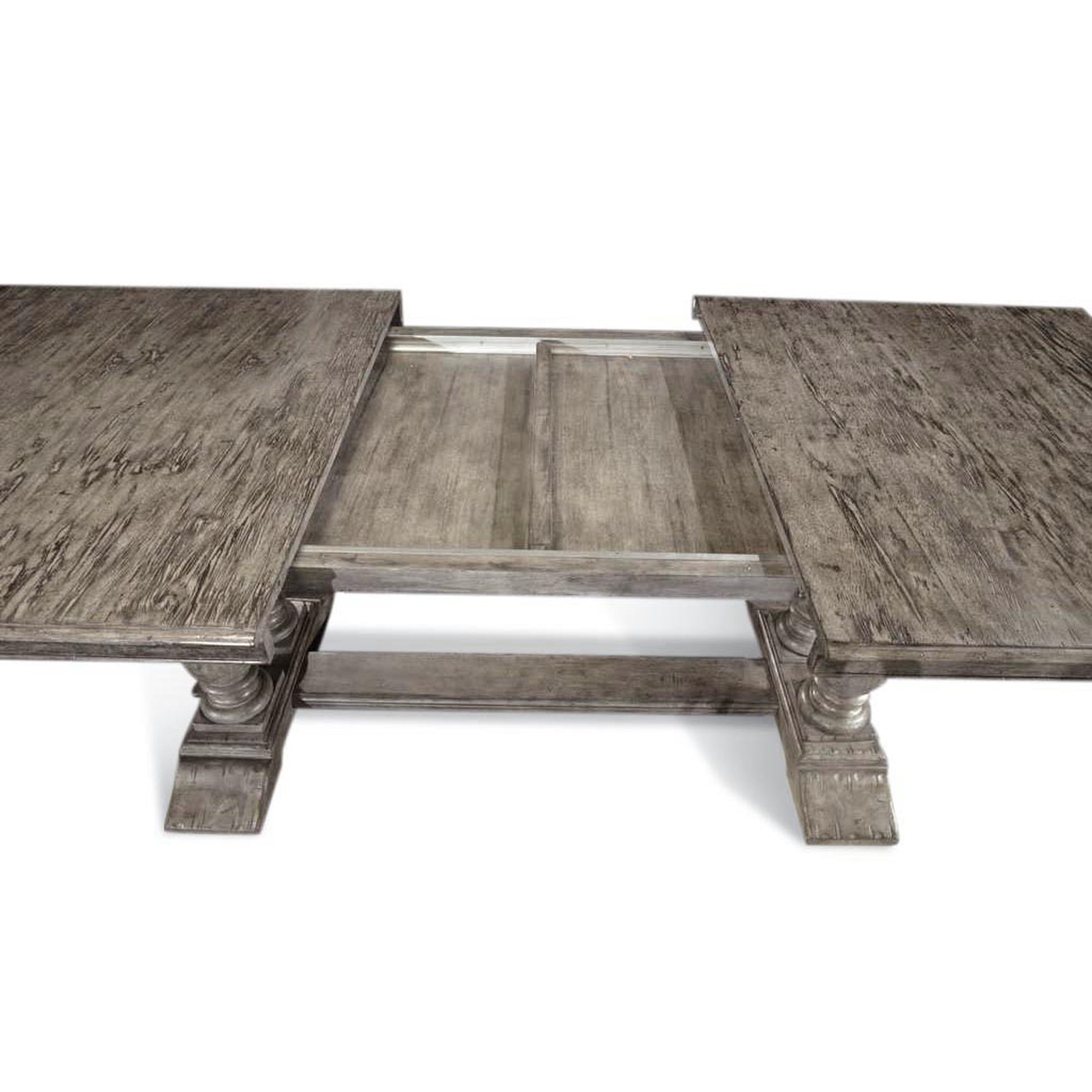 Antique Dark Grey Rectangular Extending Dining Table 71