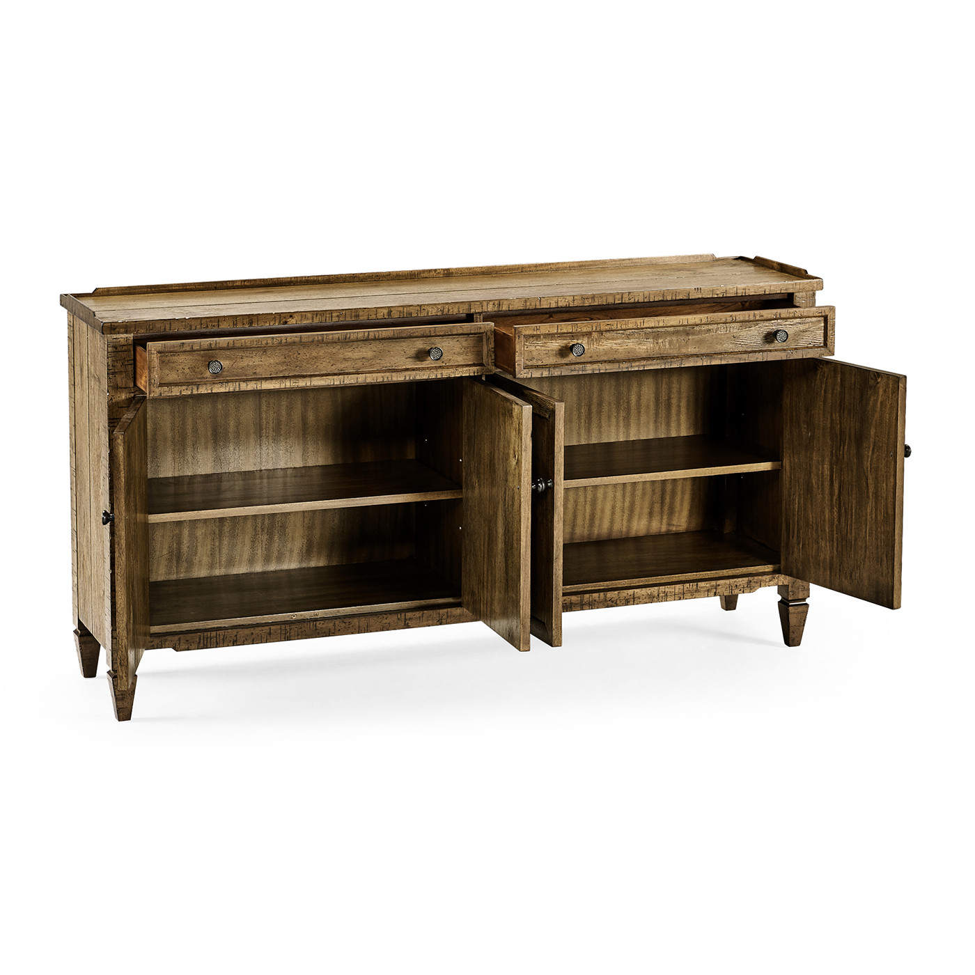 Casual Medium Driftwood Four Door Sideboard