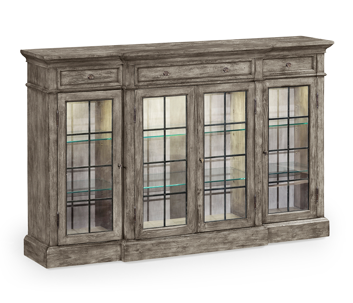 Casual Four Door China Display Cabinet