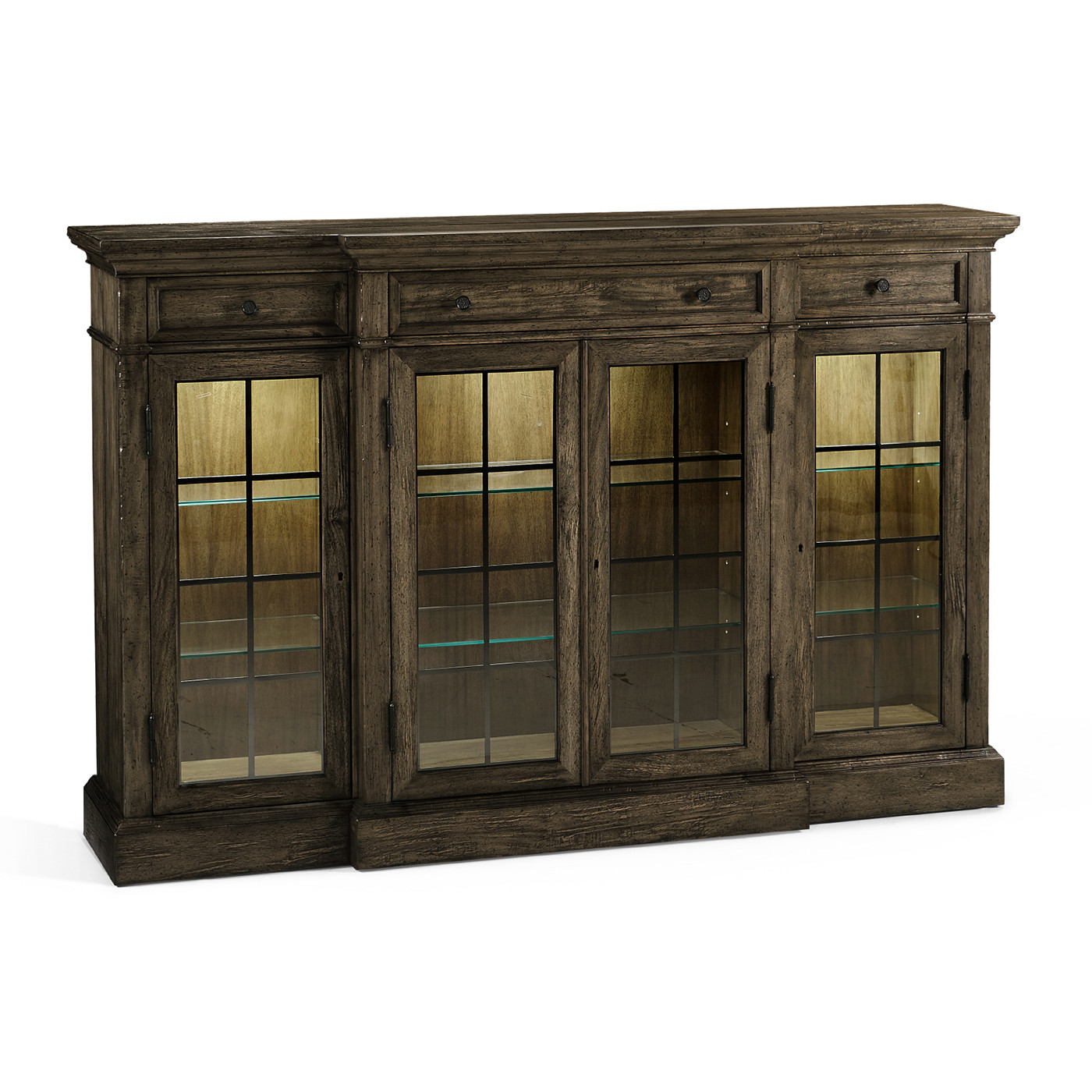 Casual Four Door China Display Cabinet