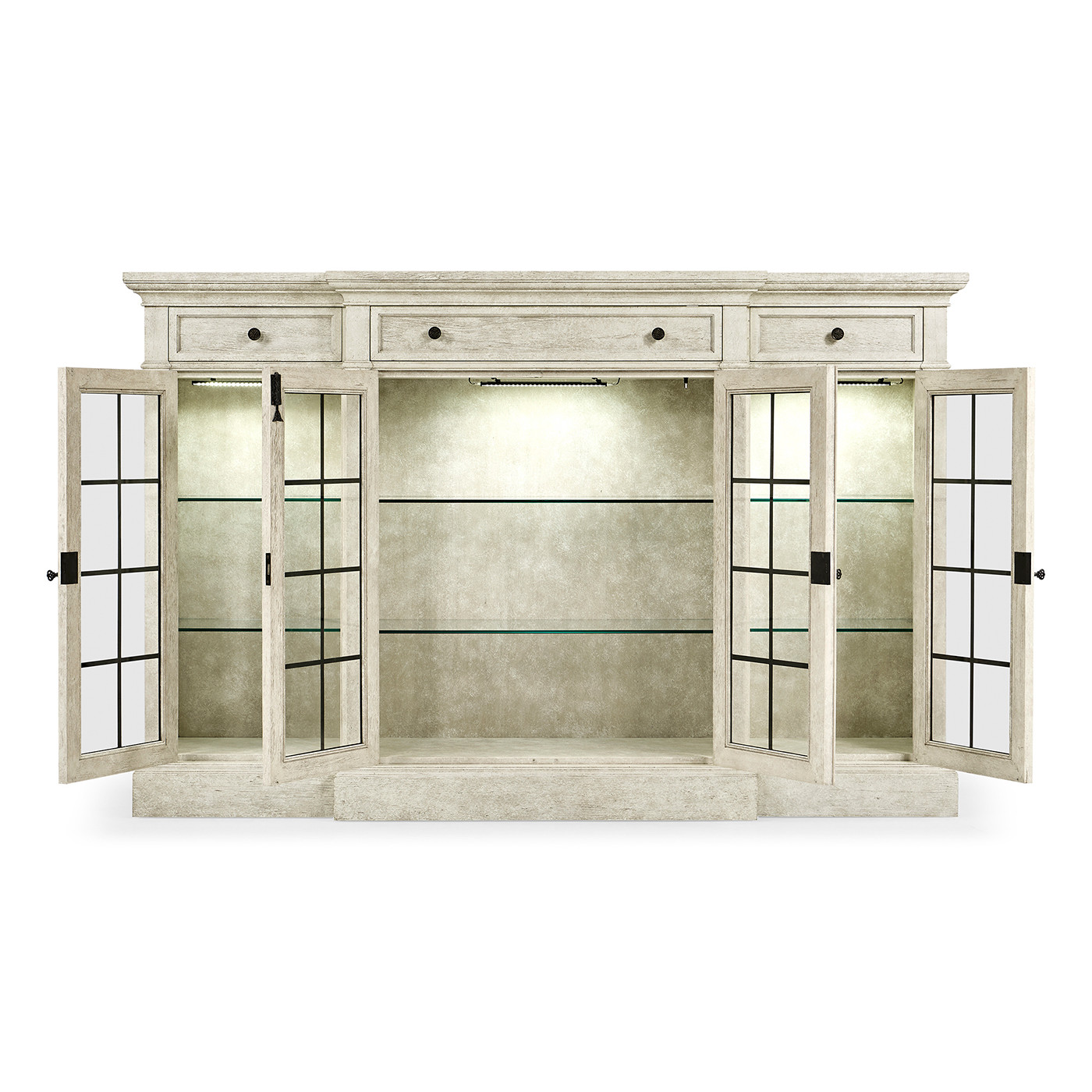Casual Four Door China Display Cabinet
