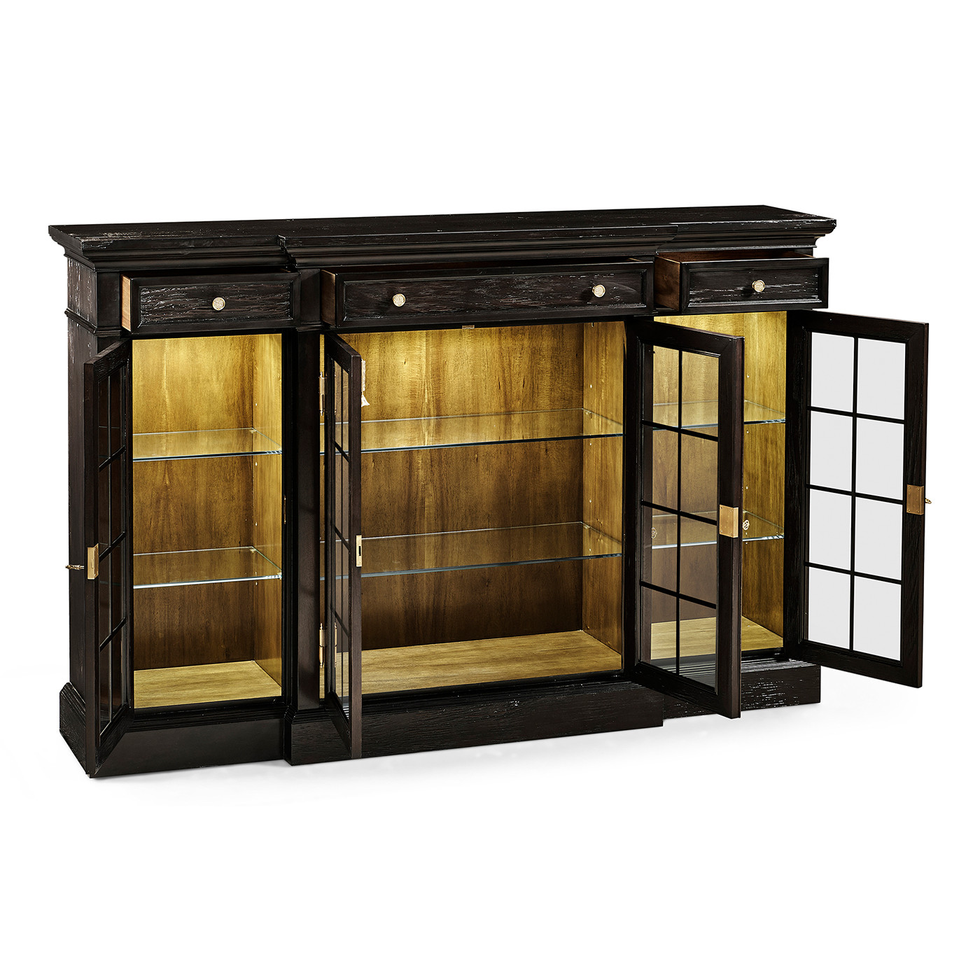 Casual Four Door China Display Cabinet
