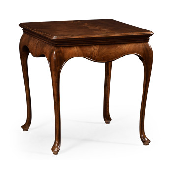 Square side table in antique mahogany