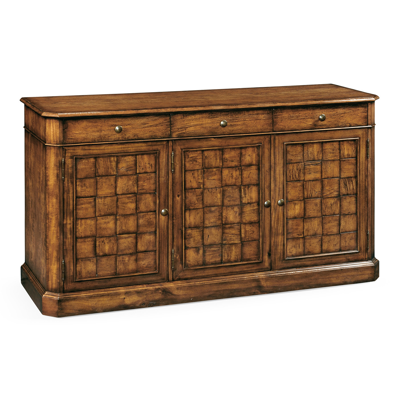 Country Walnut Three Door Sideboard 65