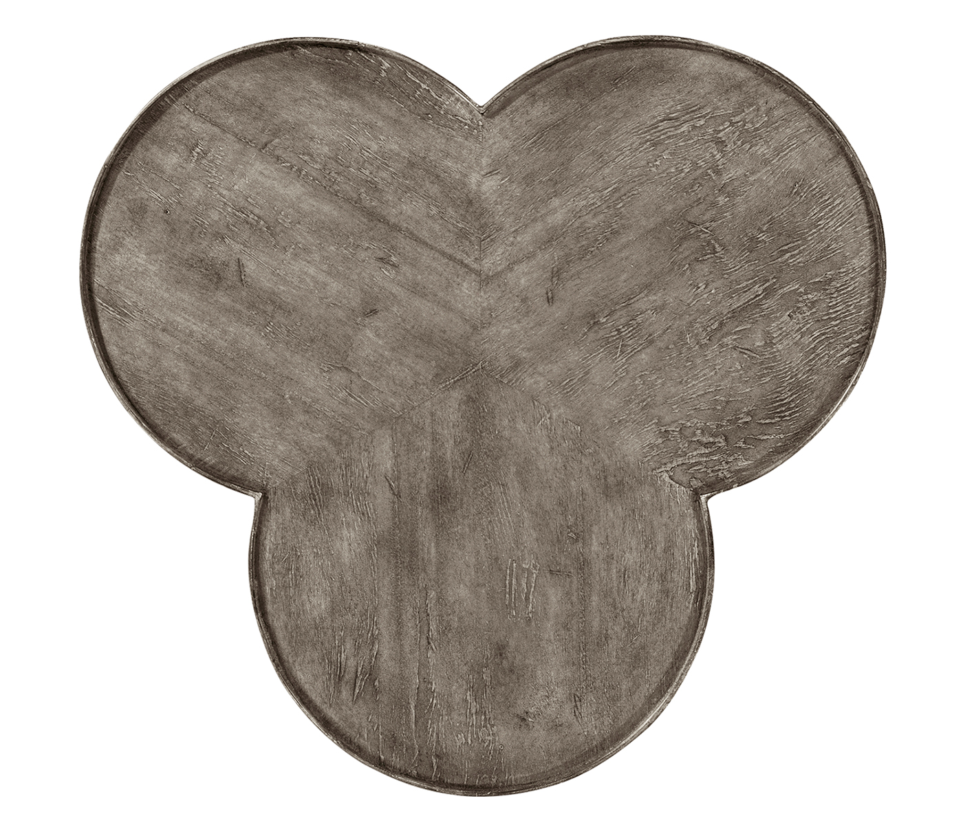 Trefoil Side Table in Antique Dark Grey