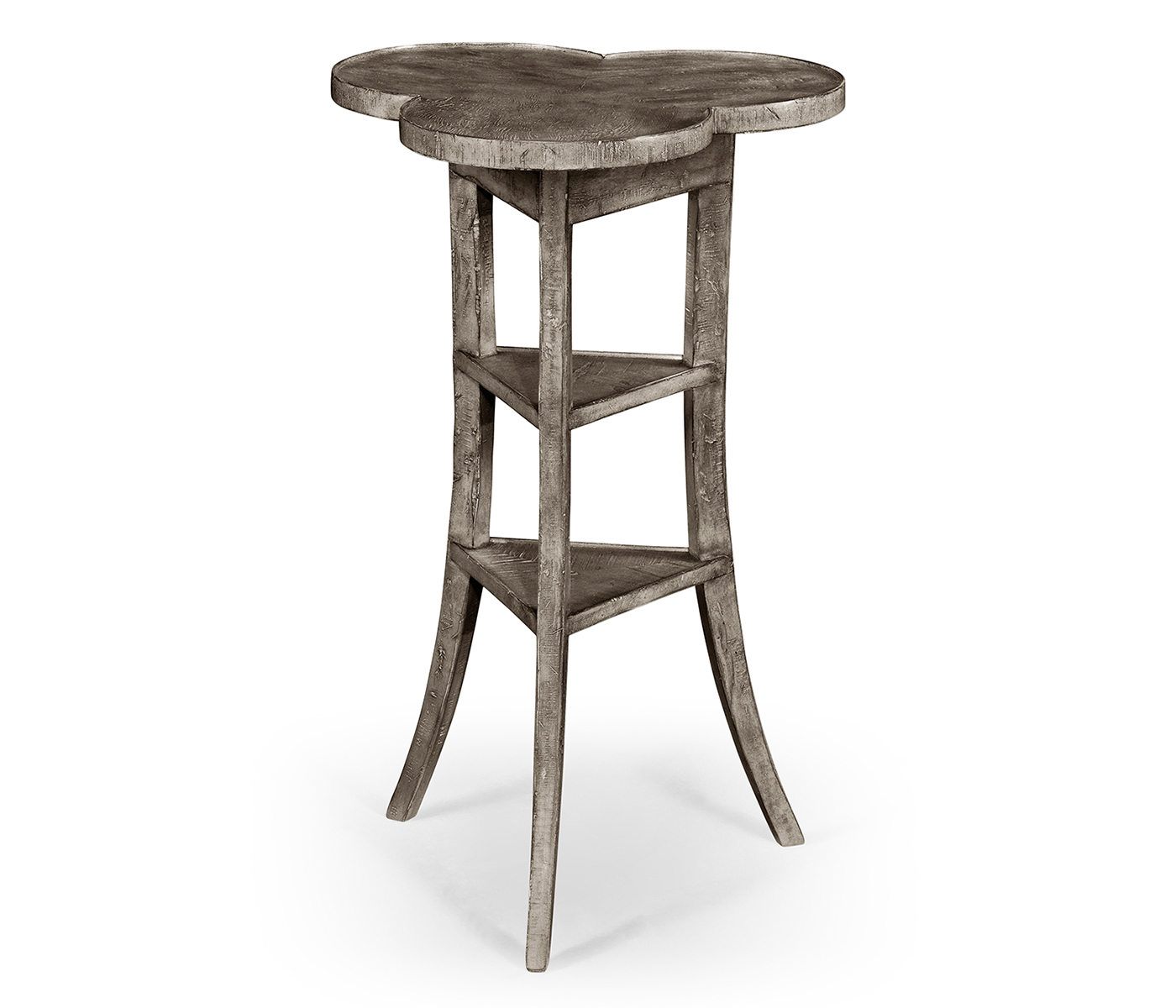 Trefoil Side Table in Antique Dark Grey