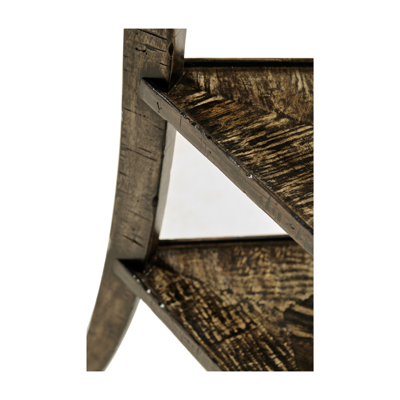 Trefoil Side Table in Dark Driftwood