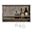 Wall Hanging Wine Rack in Antique Dark Grey