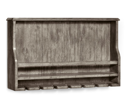 Wall Hanging Wine Rack in Antique Dark Grey