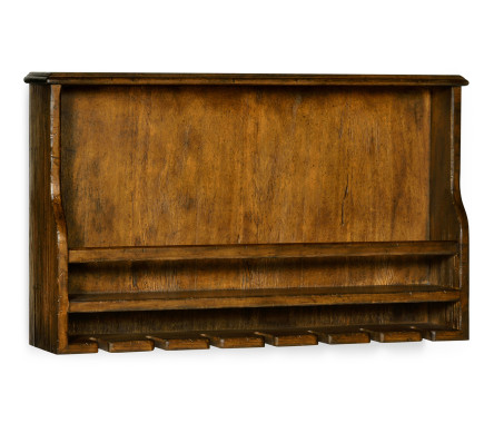 Wall Hanging Wine Rack in Country Walnut