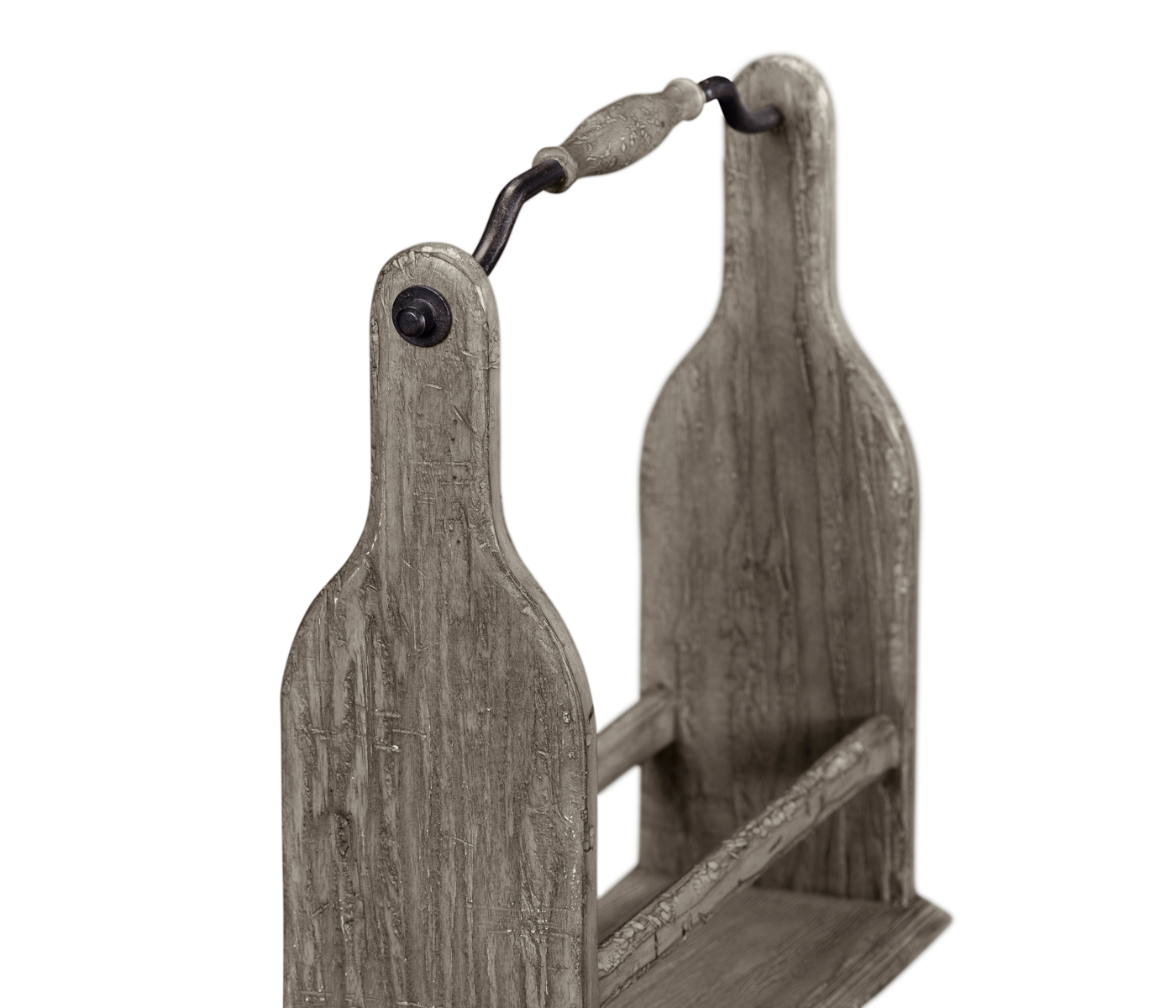 Wine Bottle Holder in Antique Dark Grey