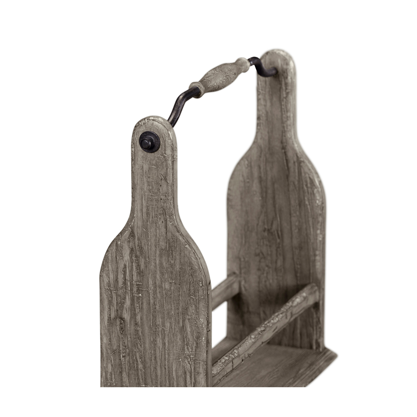 Wine Bottle Holder in Antique Dark Grey