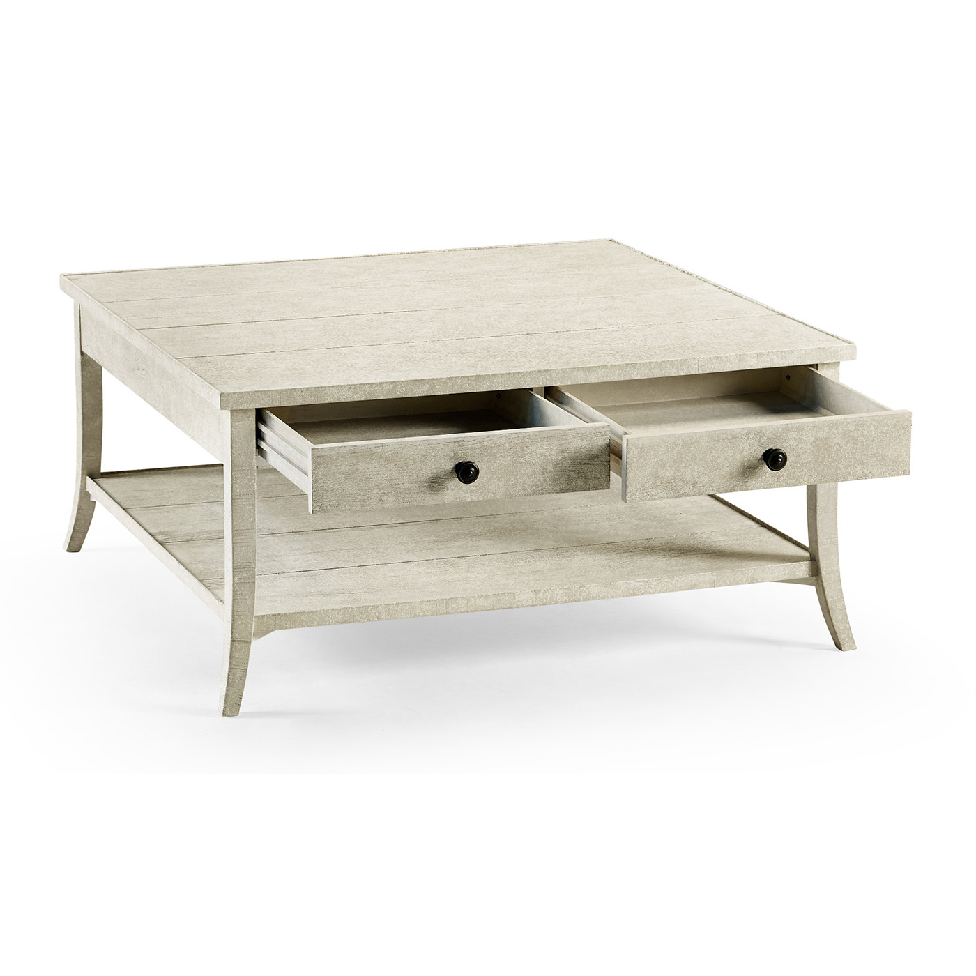 Square Coffee Table in Whitewash Driftwood