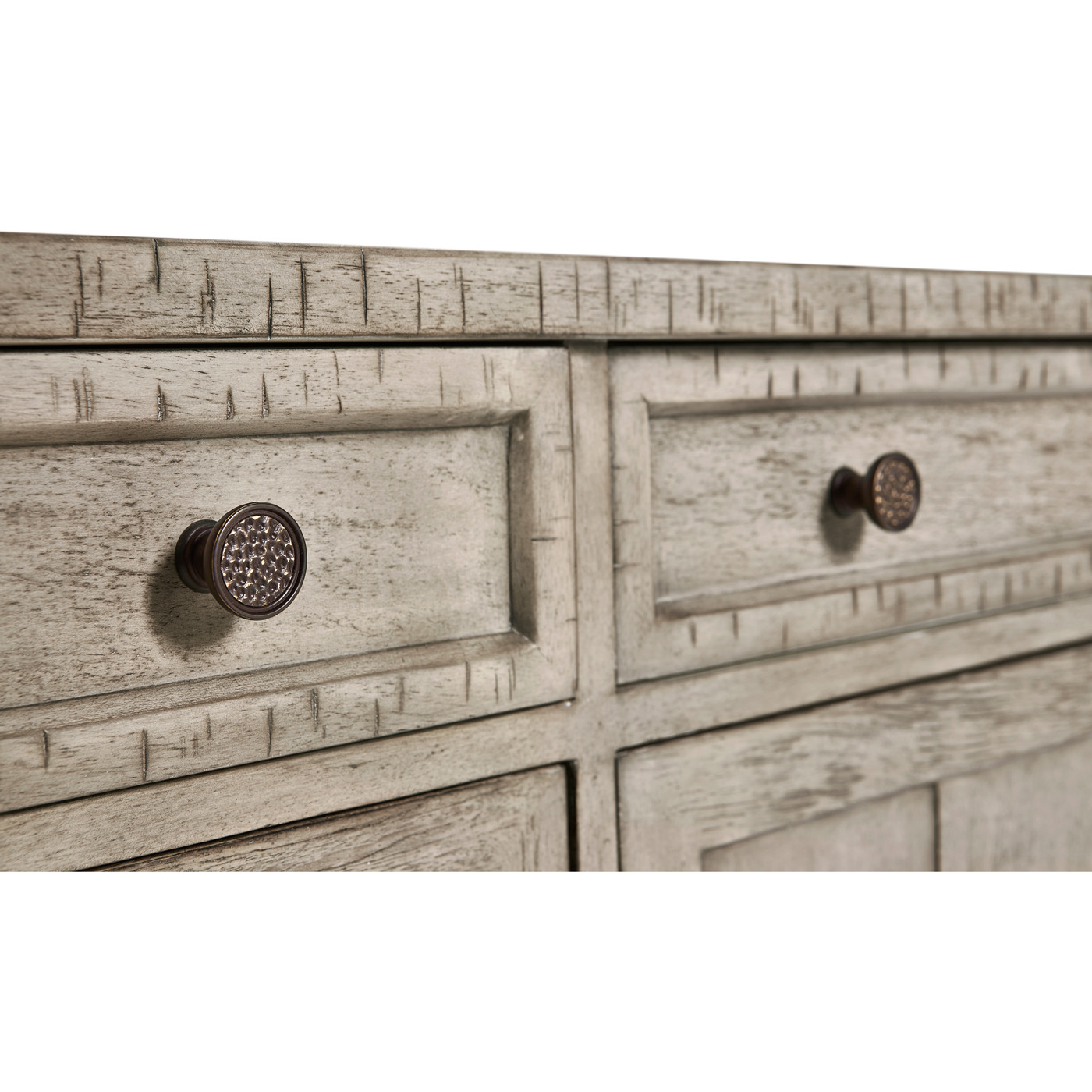 Four-Door Sideboard in Rustic Grey
