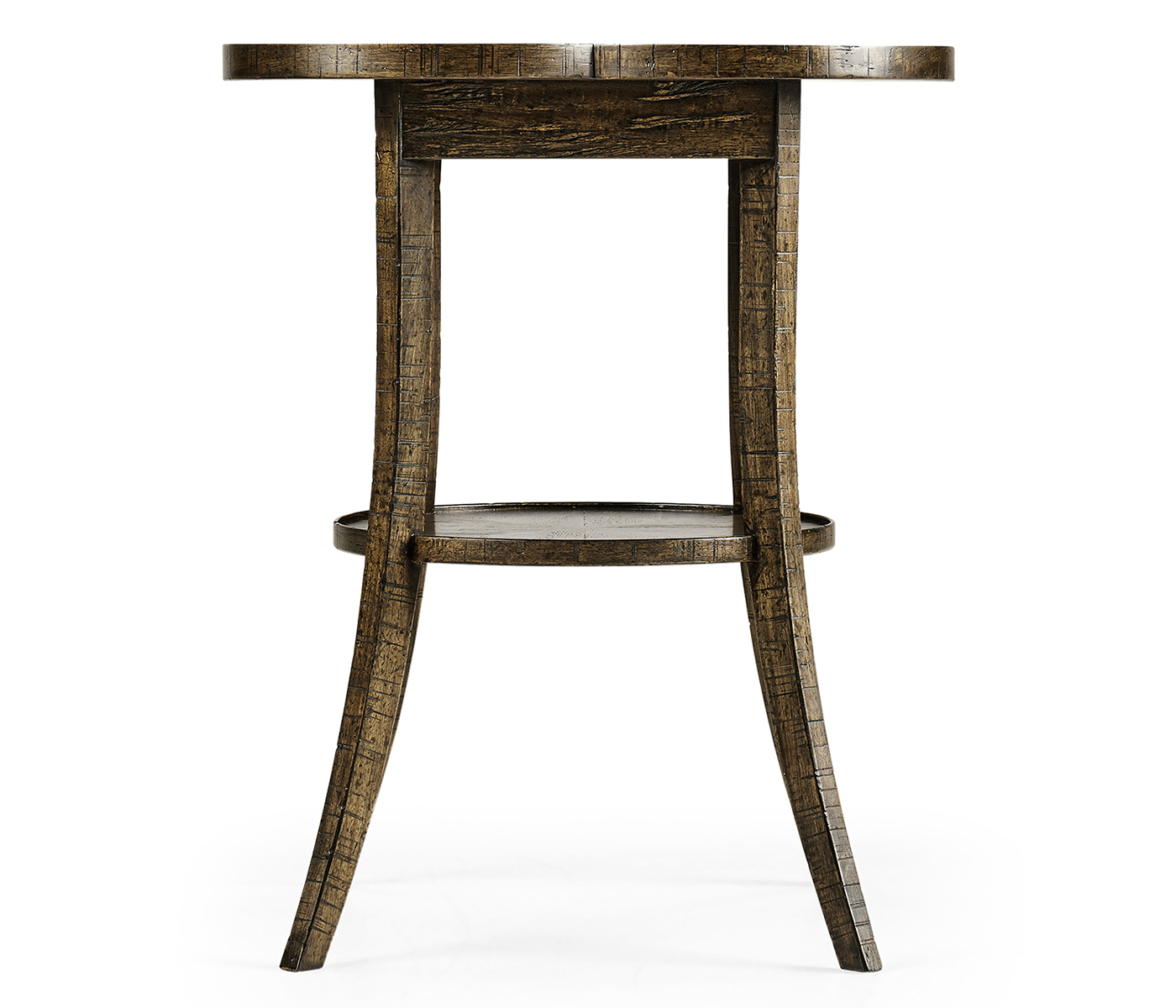 Quatrefoil Lamp Table in Dark Driftwood