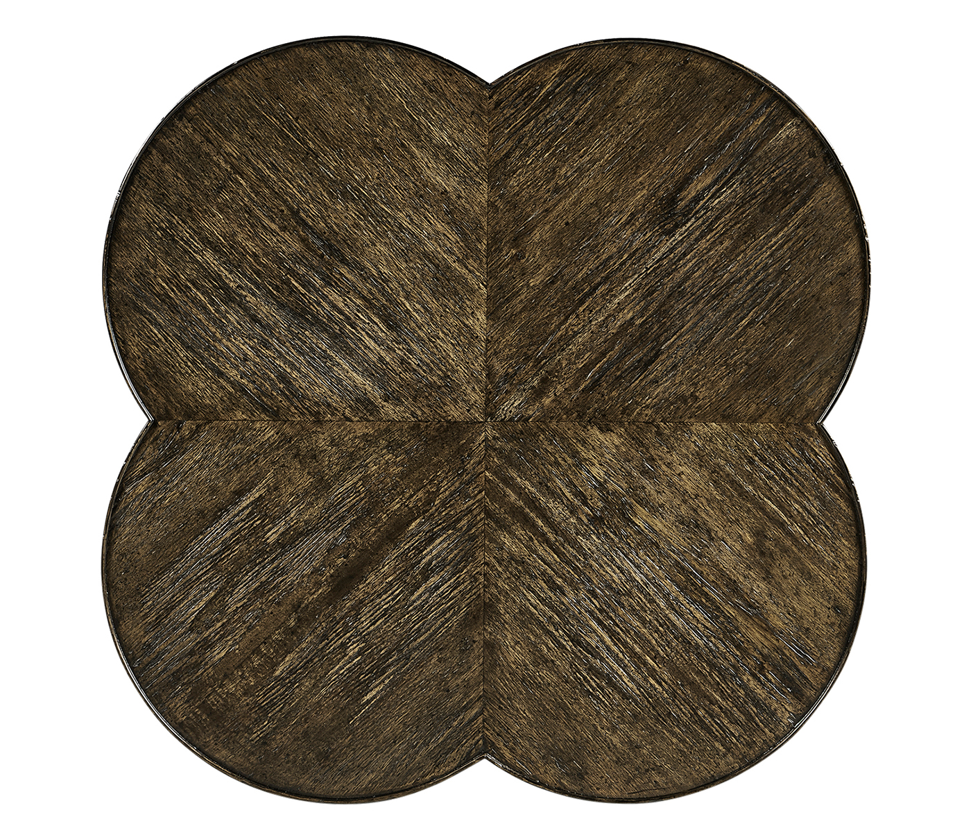 Quatrefoil Lamp Table in Dark Driftwood