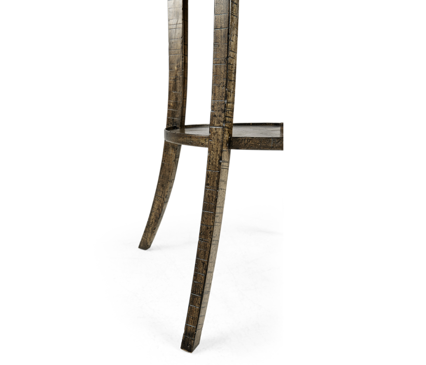 Quatrefoil Lamp Table in Dark Driftwood