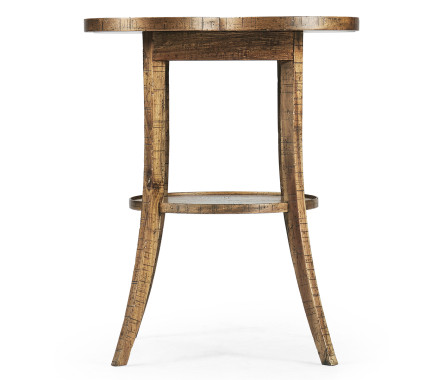 Quatrefoil Lamp Table in Medium Driftwood