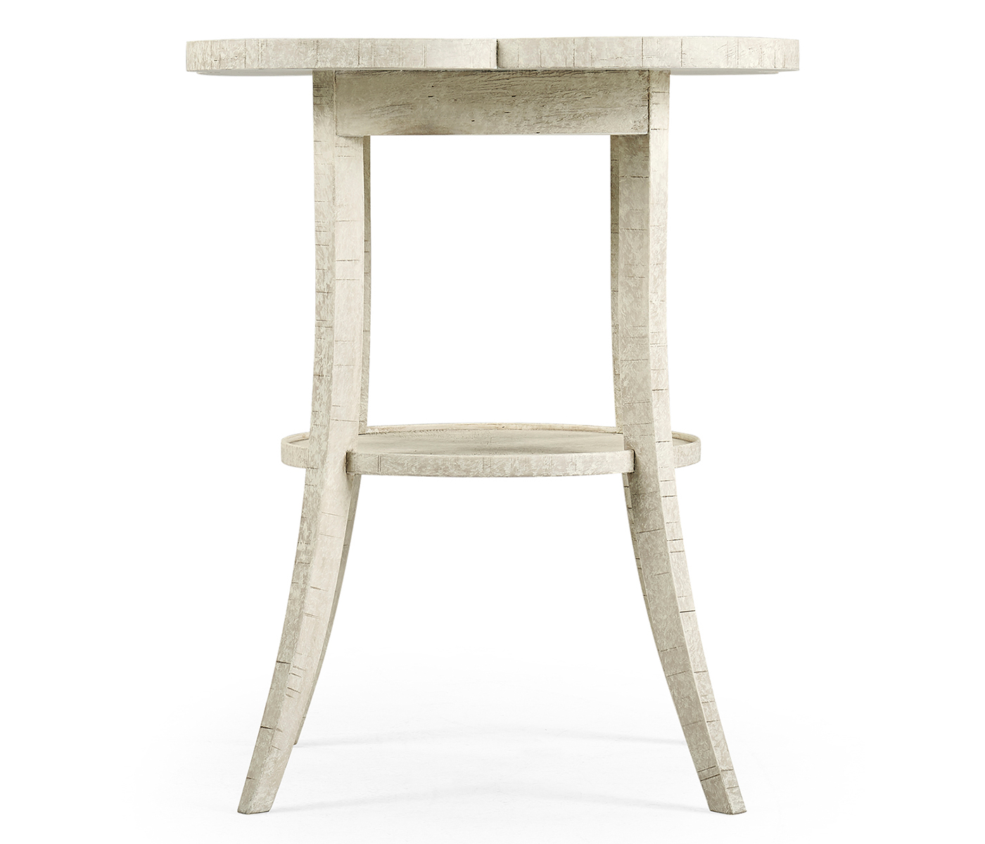 Quatrefoil Lamp Table in Whitewash Driftwood