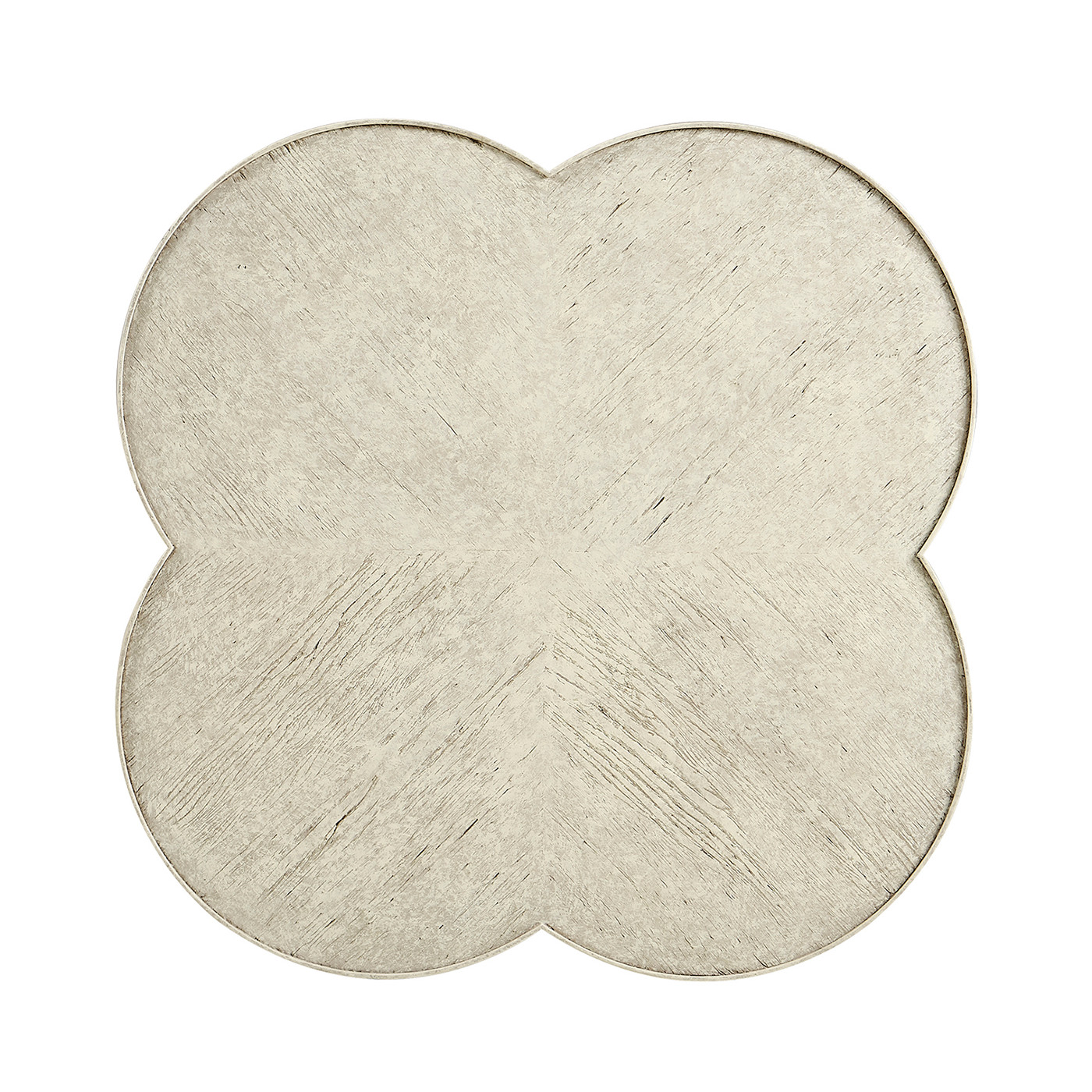 Quatrefoil Lamp Table in Whitewash Driftwood