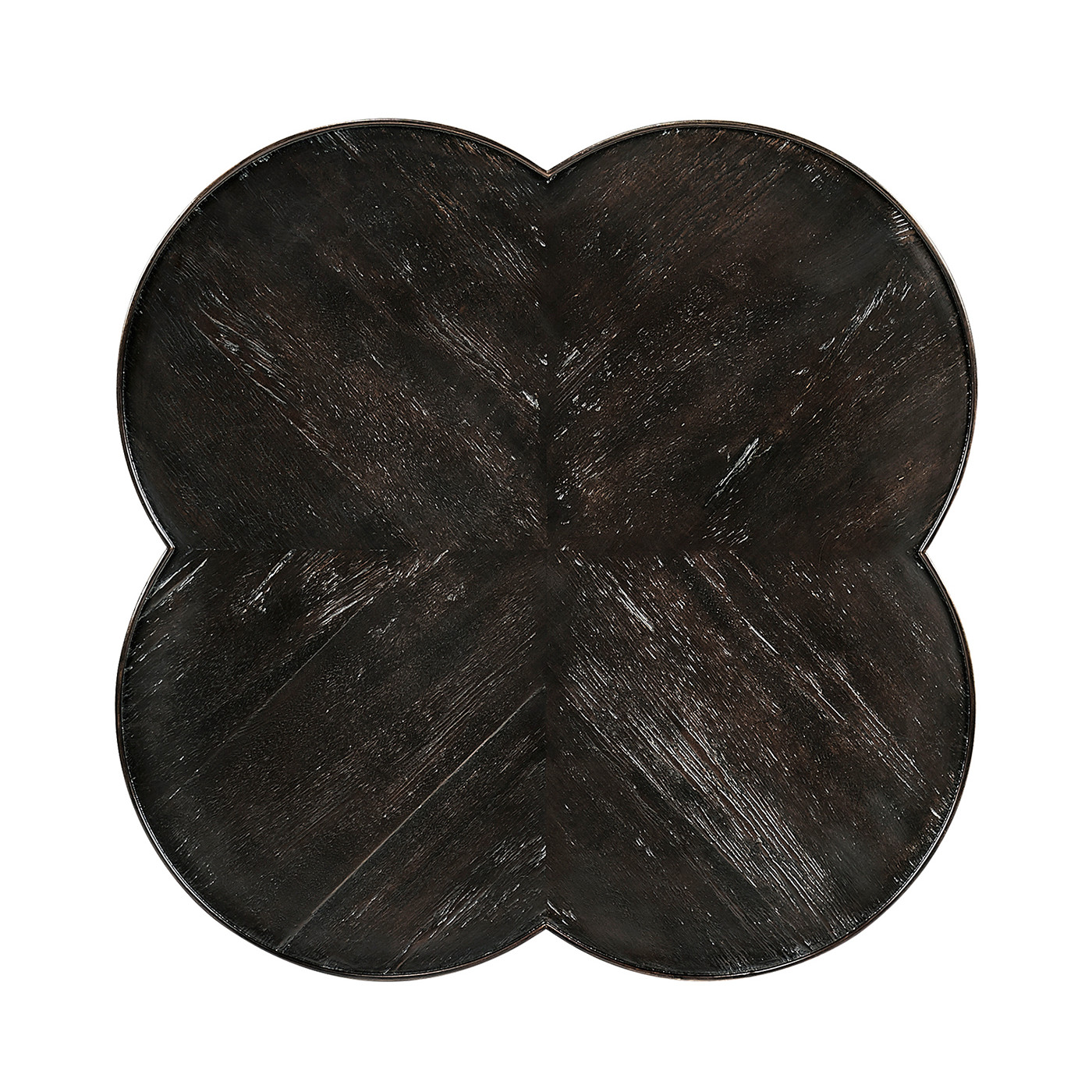 Quatrefoil Lamp Table in Dark Ale