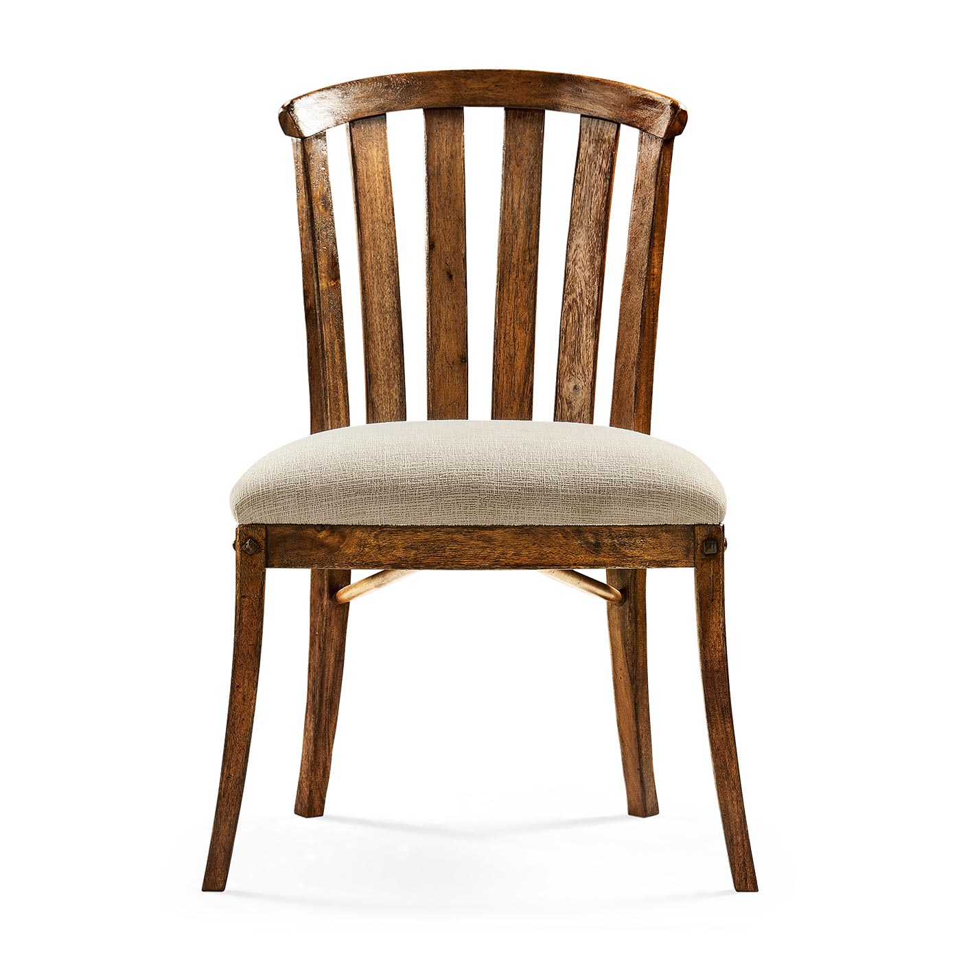 Casual Slat Upholstered Side Chair