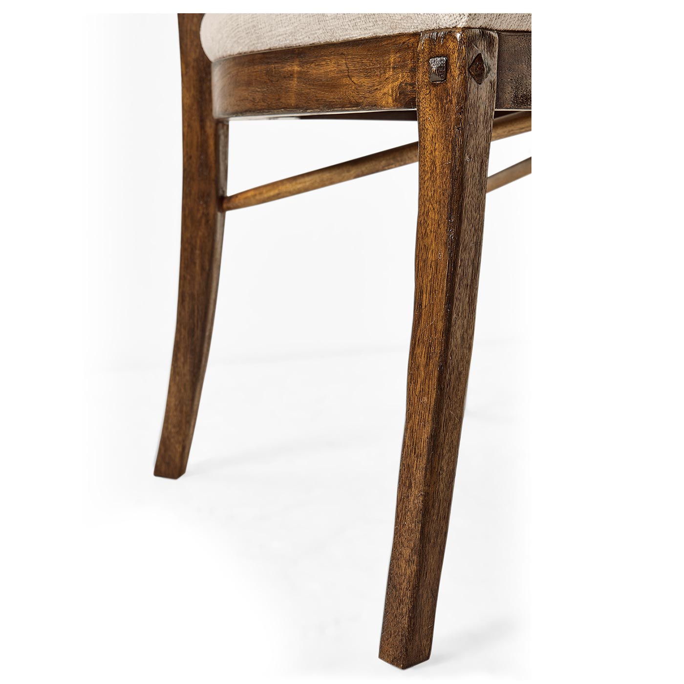 Casual Slat Upholstered Side Chair