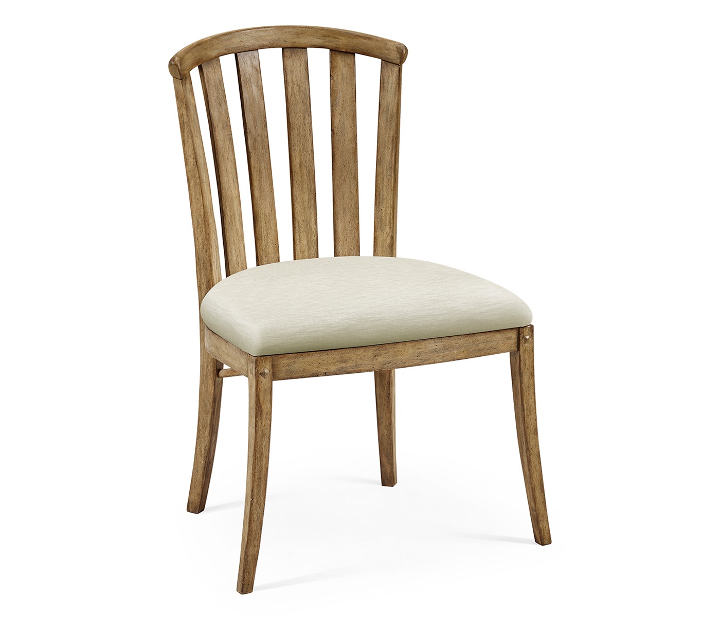 Casual Slat Upholstered Side Chair