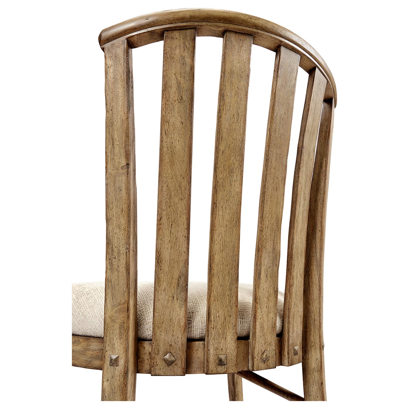 Casual Slat Upholstered Side Chair