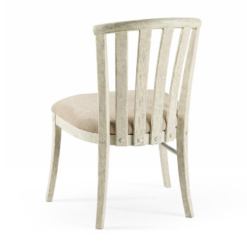 Casual Slat Upholstered Side Chair