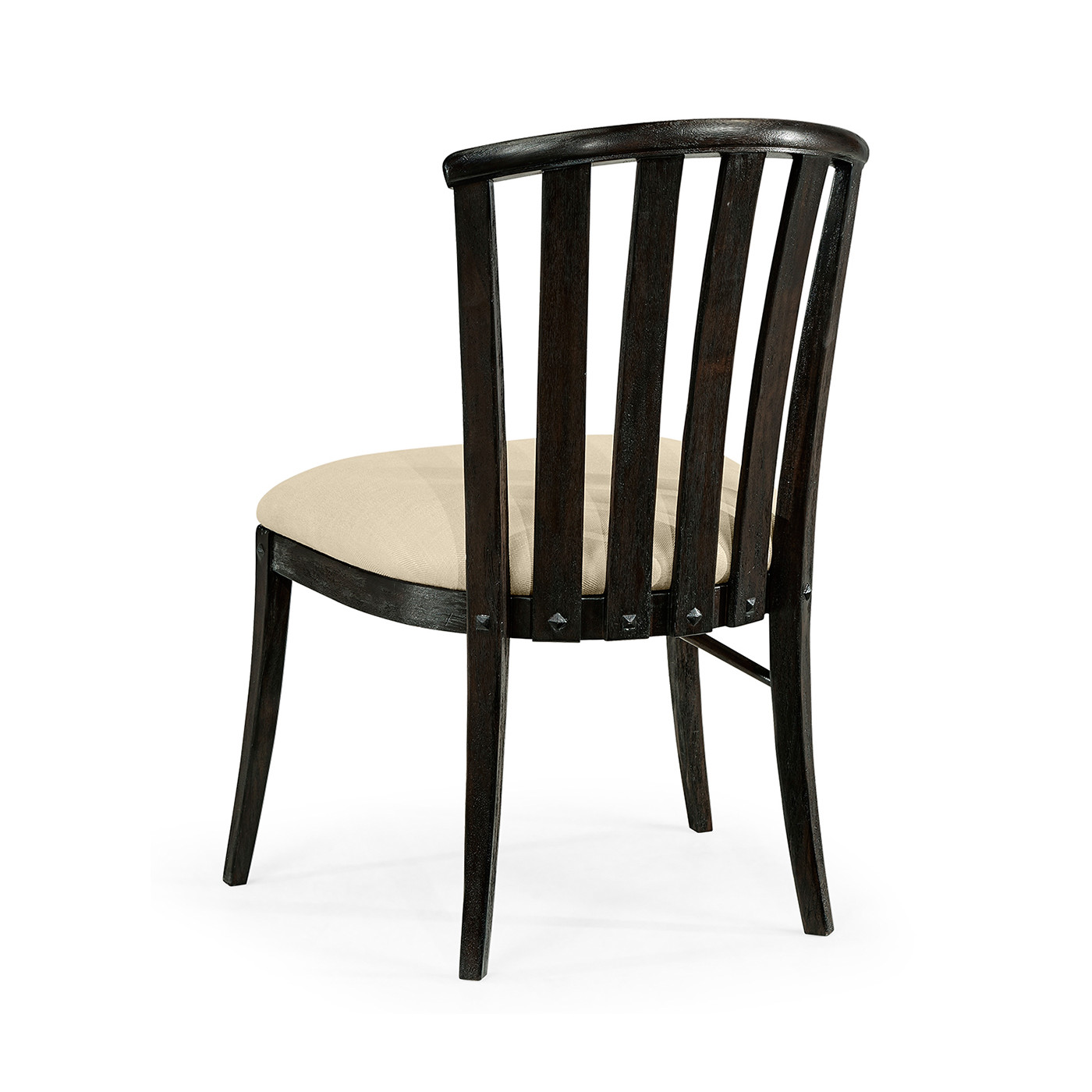 Casual Slat Upholstered Side Chair