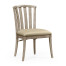 Casual Slat Upholstered Side Chair